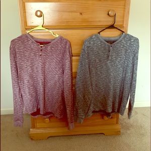 Long sleeve shirts.